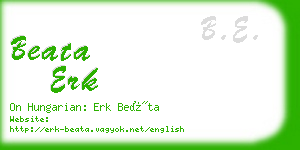beata erk business card